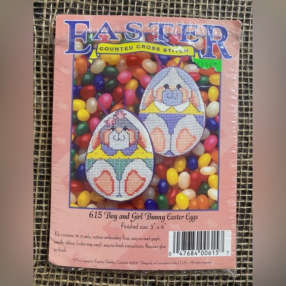 Cross Stitch Lot 8 Kits And 4 Wooden Hearts (Easter kit no thread) New Vintage - Picture 9 of 11